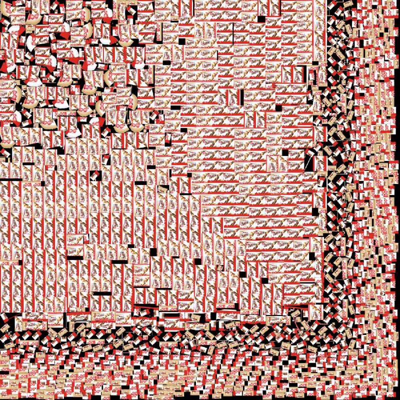 Extracted texture atlas showing brown and white wrapper variants