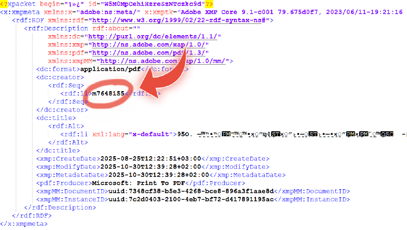 PDF metadata screenshot